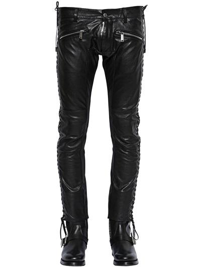 Dsquared2 Lace-up Leather Pants