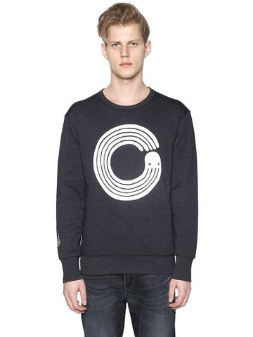 G-star Raw For The Oceans Octopus Print Recycled Denim Sweatshirt