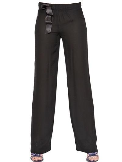 Emporio Armani - Silk Georgette Trousers