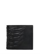 Alexander Mcqueen Rib Cage Leather Wallet With Coin Pocket