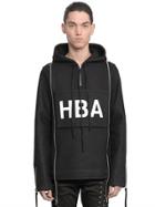 Hba Hood By Air Velcro Patched Wool Blend Sweatshirt