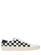Saint Laurent Court Classic Checkered Leather Sneakers
