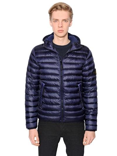 Stone Island Hooded Ultra Light Nylon Down Jacket
