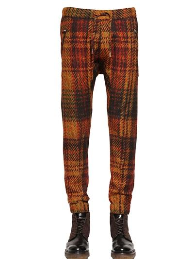 Etro Plaid Stretch Wool Pants