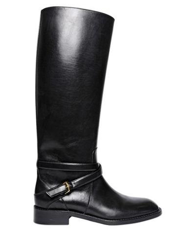 Saint Laurent - 20mm Cavaliere Leather Riding Boots