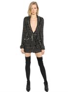 Sonia Rykiel Embellished & Fringed Lurex Tweed Dress