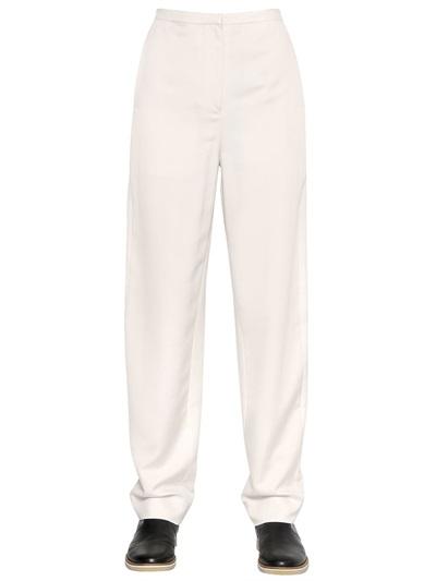 Christophe Lemaire Wide Leg Silk Twill Pants