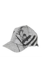 Off White Marble Cotton Canvas Baseball Hat