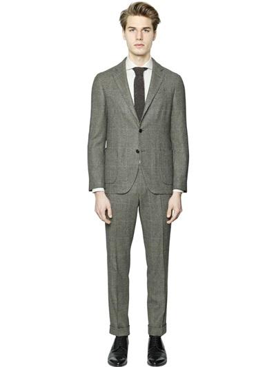 Lardini Prince Of Wales Wool Suit