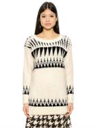Essentiel Mohair & Wool Blend Jacquard Sweater