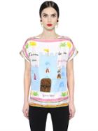 Dolce & Gabbana Castle Printed Silk Twill Top