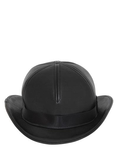 Ktz Faux Leather Bowler Hat