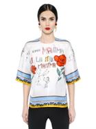 Dolce & Gabbana Printed Silk Twill Top