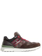 Hogan Rebel Camo Suede & Leather Running Sneakers