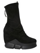 Cinzia Araia 120mm Suede Stretch Wedge Boots