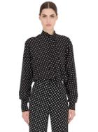 Bottega Veneta Polka Dot Silk Crepe De Chine Shirt