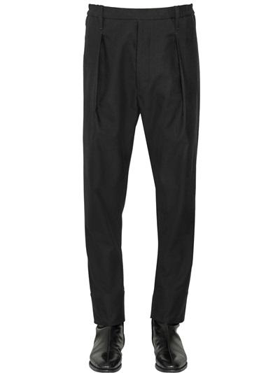 Christophe Lemaire 17.5cm Cotton & Wool Gabardine Pants
