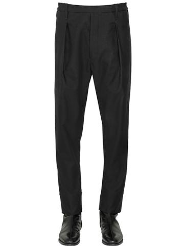 Christophe Lemaire 17.5cm Cotton & Wool Gabardine Pants