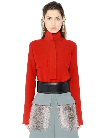 Marni Turtleneck Wool Gabardine Shirt