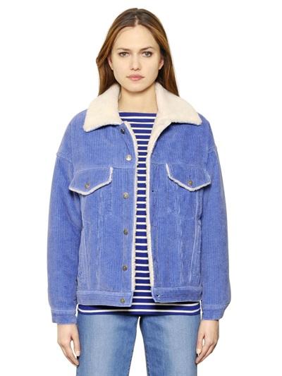 Steve J & Yoni P Corduroy & Faux Shearling Jacket