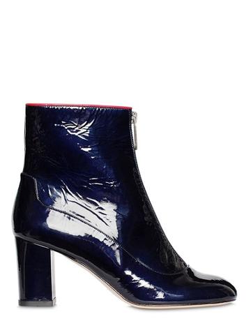 Camilla Elphick 75mm Zip Me Up Patent Leather Boots