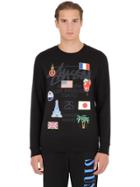 Stussy World Tour Flag Cotton Blend Sweatshirt