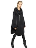 Rick Owens Oversized Hooded Neoprene Jacket