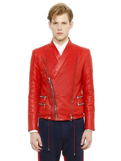 Balmain Nappa Leather Moto Jacket