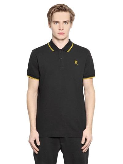 Mcq Alexander Mcqueen Logo Embroidered Cotton Piqu Polo