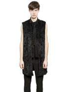 Ann Demeulemeester Cotton & Viscose Blend Faux Fur Vest