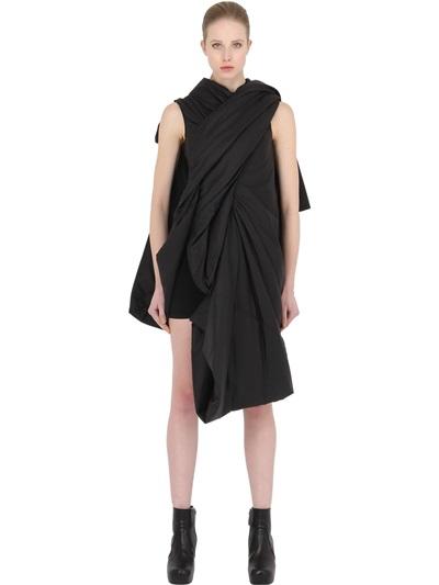 Rick Owens Asymmetrical Nylon Wrap Puffer Vest