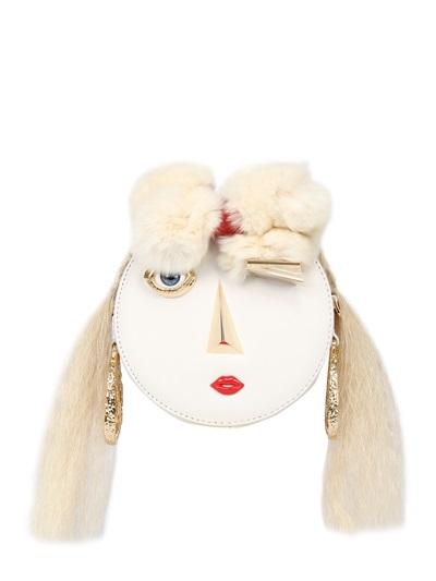 Ines Figaredo Small Girl Face Nappa Leather Bag