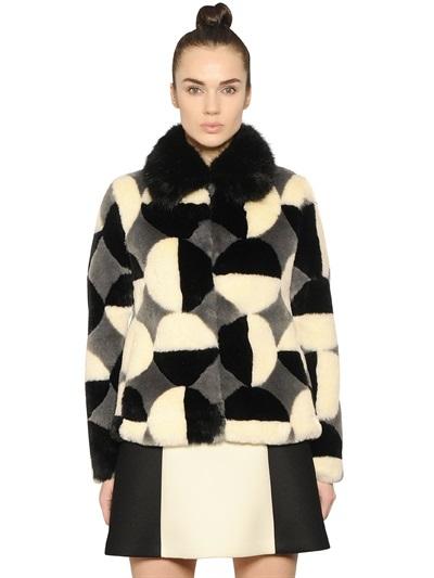 Ainea Patchwork Faux Fur Jacket