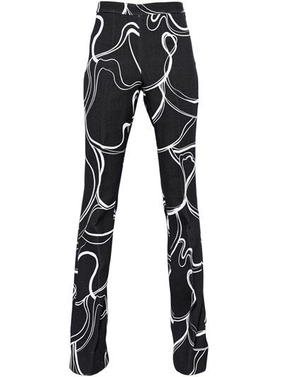 Giambattista Valli Flared Printed Crepe Trousers