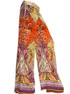 Etro Printed Silk Georgette Trousers