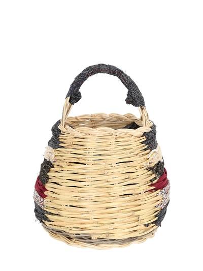 Antonio Marras+segno Italiano Small Zafferano Hand-woven Straw Basket