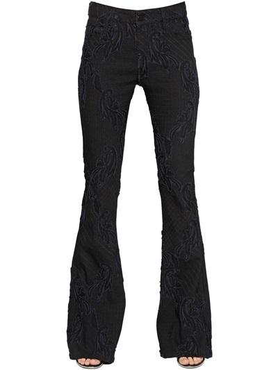 Carolina Wyser Cher Embroidered Cotton Denim Jeans