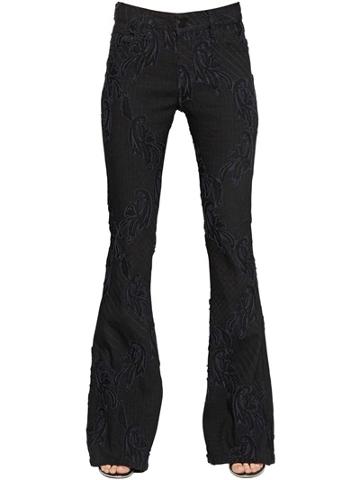 Carolina Wyser Cher Embroidered Cotton Denim Jeans