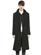 Ann Demeulemeester Wool & Cotton Twill Coat