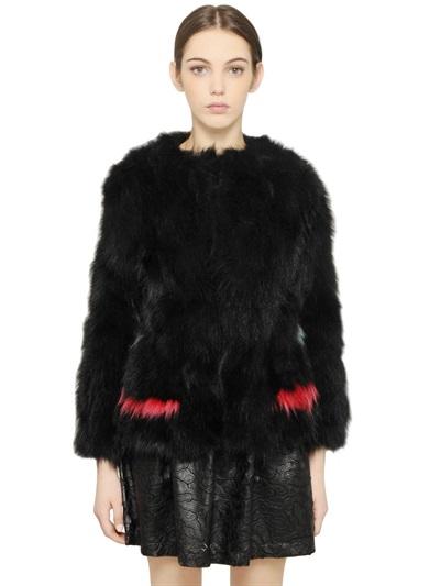 Blugirl Murmansky Fur Coat With Inserts