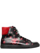 Versus Logo Printed Leather High Top Sneakers