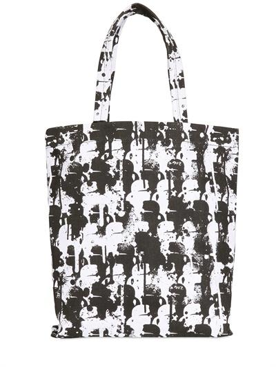 Karl Karl Printed Canvas Tote