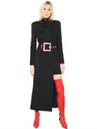 Versace Asymmetrical Wool & Cashmere Blend Coat