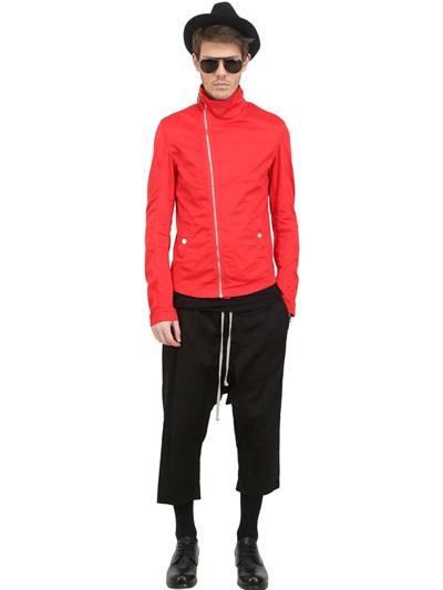 Qiodo Stretch Cotton Gabardine Biker Jacket