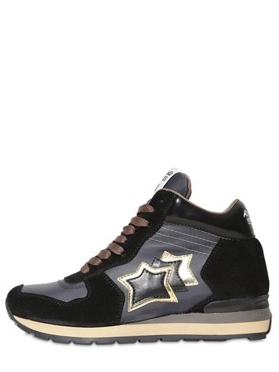Atlantic Stars Atlas Suede & Nylon High Top Sneakers