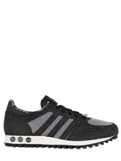 Adidas Originals By Italia Independent La Trainer Denim Sneakers