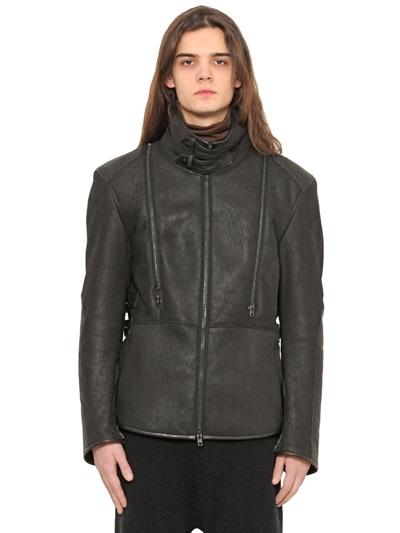 Isabel Benenato Shearling Moto Jacket