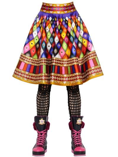 Manish Arora Embellished Duchesse Satin Skirt