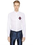 Christian Pellizzari Embroidered Cotton Poplin Shirt
