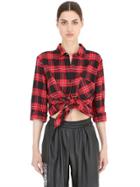 Gaelle Paris Sequin Embellished Flannel Shirt